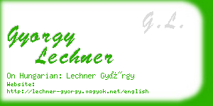 gyorgy lechner business card